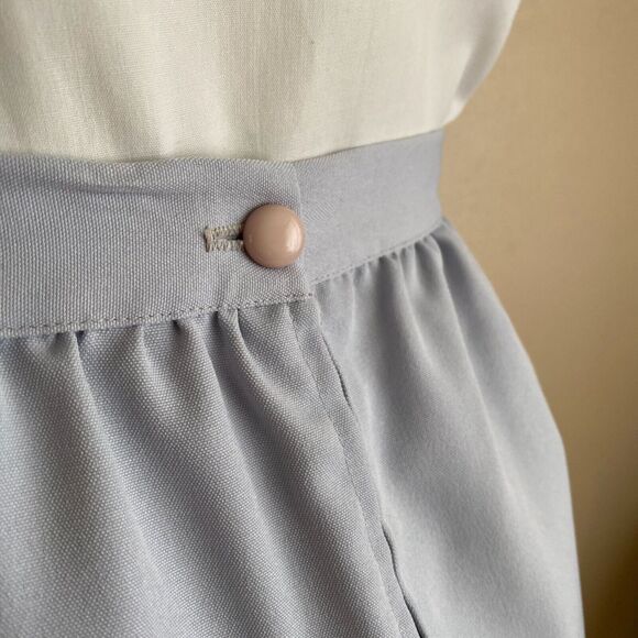 Vintage Union Made Uniform Skirt Size 16 Light Blue Knee Length Polyester - Picture 4 of 7